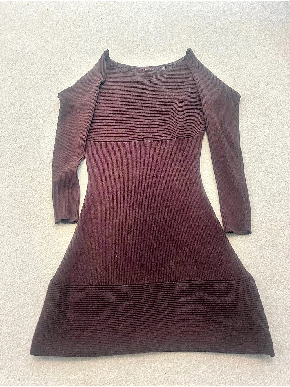 525 america Ribbed Mini Dress in Brown Size Small Like New